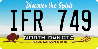 ND license plate IFR749