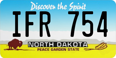 ND license plate IFR754