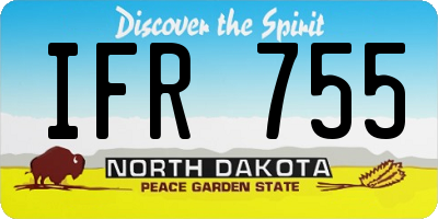 ND license plate IFR755