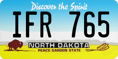 ND license plate IFR765