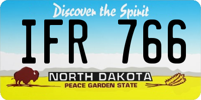 ND license plate IFR766