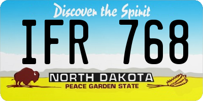 ND license plate IFR768