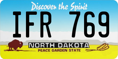 ND license plate IFR769