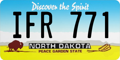 ND license plate IFR771
