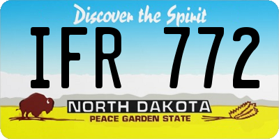 ND license plate IFR772
