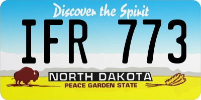 ND license plate IFR773