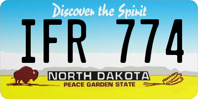 ND license plate IFR774