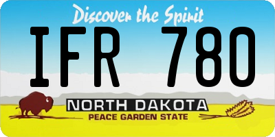ND license plate IFR780