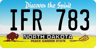 ND license plate IFR783
