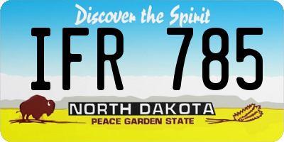 ND license plate IFR785