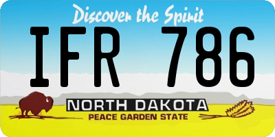 ND license plate IFR786