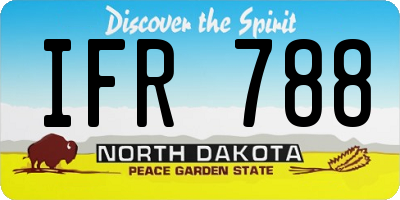 ND license plate IFR788