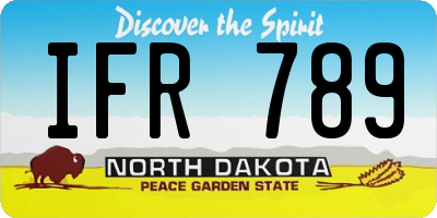 ND license plate IFR789