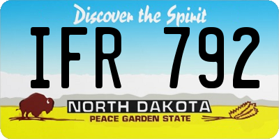 ND license plate IFR792