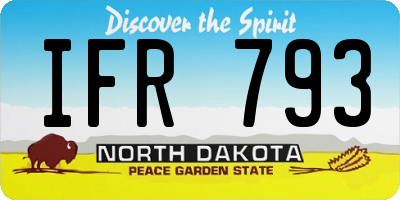 ND license plate IFR793