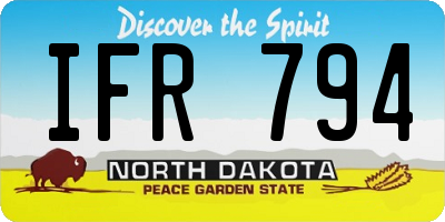 ND license plate IFR794