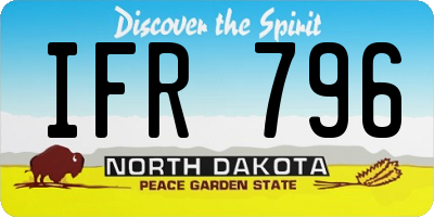 ND license plate IFR796