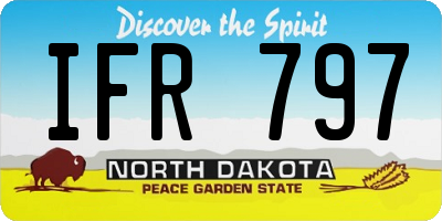 ND license plate IFR797