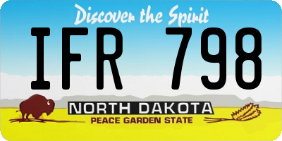 ND license plate IFR798