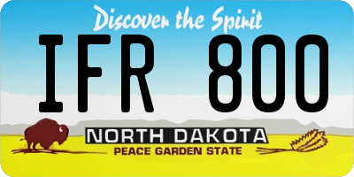 ND license plate IFR800