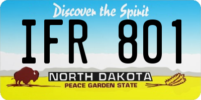 ND license plate IFR801