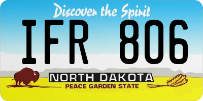 ND license plate IFR806