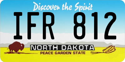 ND license plate IFR812