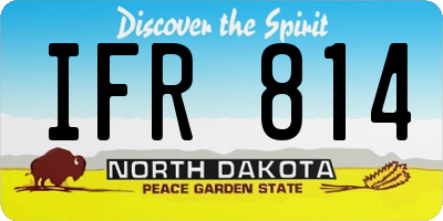 ND license plate IFR814
