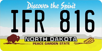 ND license plate IFR816