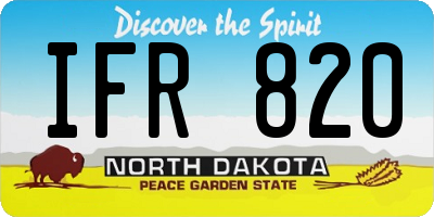 ND license plate IFR820