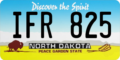 ND license plate IFR825