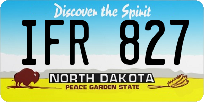 ND license plate IFR827