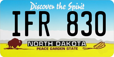 ND license plate IFR830