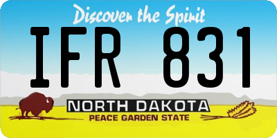 ND license plate IFR831