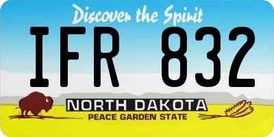 ND license plate IFR832