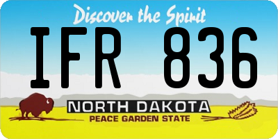 ND license plate IFR836