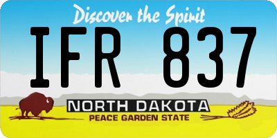 ND license plate IFR837