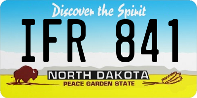 ND license plate IFR841