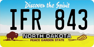 ND license plate IFR843