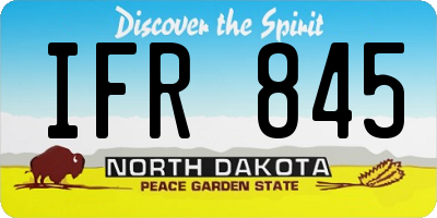 ND license plate IFR845