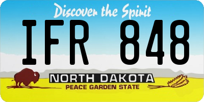 ND license plate IFR848