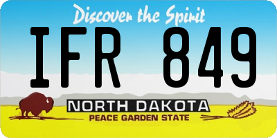 ND license plate IFR849