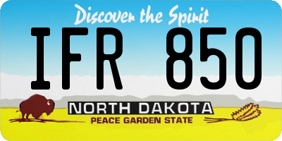ND license plate IFR850