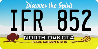 ND license plate IFR852