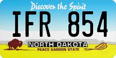 ND license plate IFR854