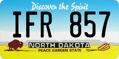 ND license plate IFR857