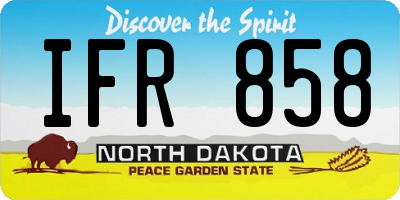 ND license plate IFR858