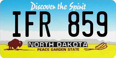 ND license plate IFR859