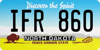 ND license plate IFR860