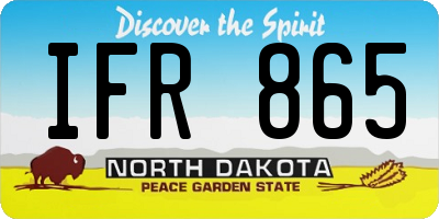 ND license plate IFR865